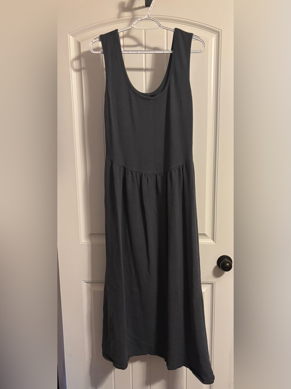 ASOS Gray Sleeveless Maxi Dress with Scoop Neck